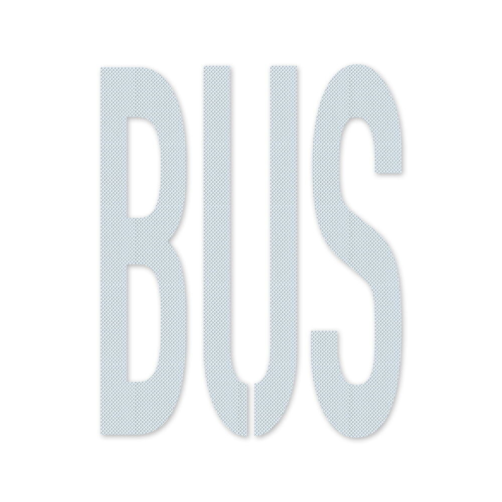 Selbstklebendes Fahrbahn-Piktogramm "BUS" in weiß, Verkehrsklasse P7