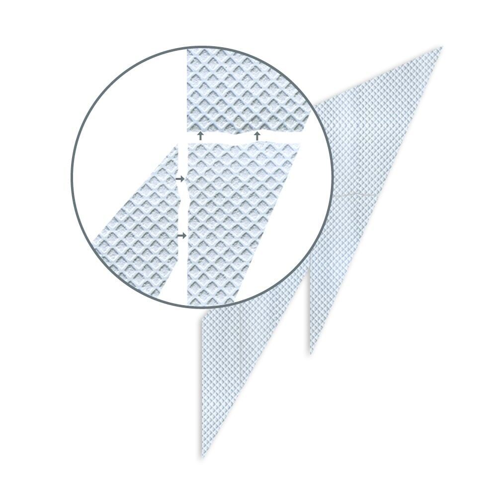 Vergrößerter Ausschnitt verdeutlicht Oberflächenstruktur sowie präzise Passform der Einzelteile