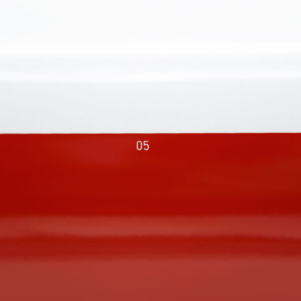 Detail: Kennziffer 05 auf rotem Segment der Reflexfolie 5431