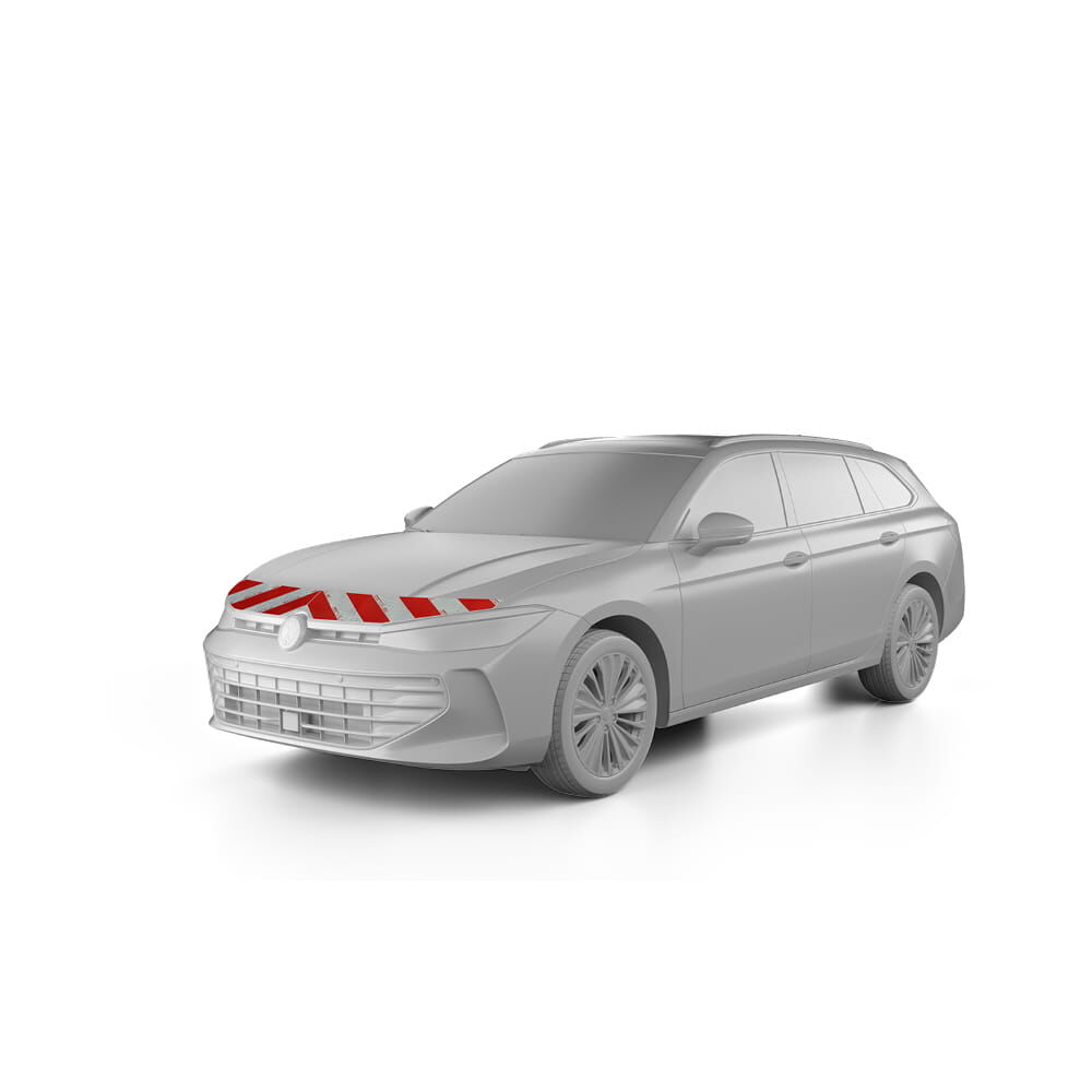 VW Passat Variant B9 mit Frontwarnmarkierung, Baujahr 2024