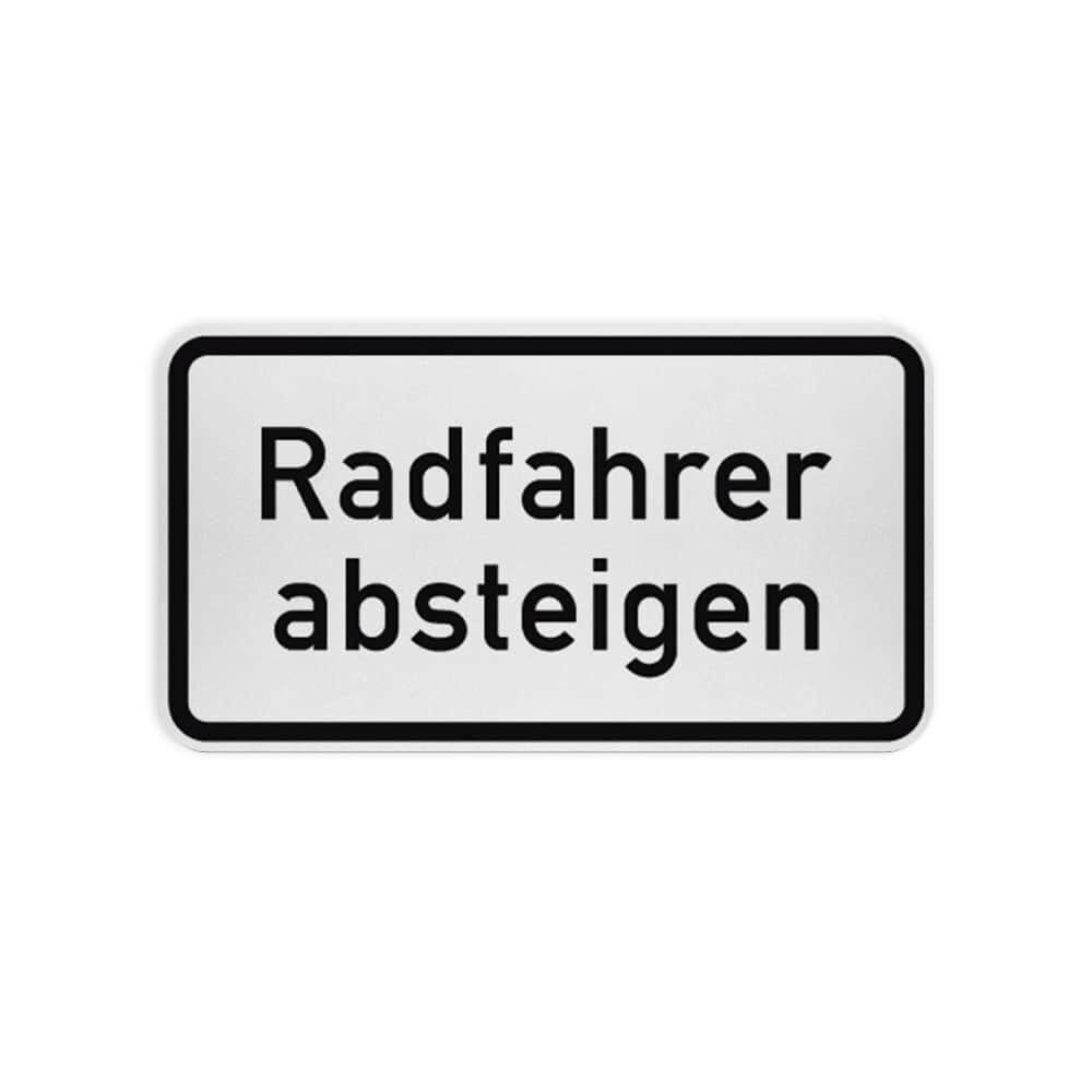 VZ 1012-32 Radfahrer absteigen VZ 1012-32 Radfahrer absteigen