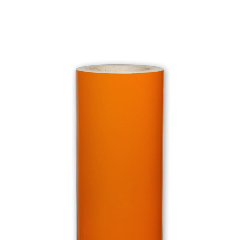 Einzelrolle 3M 580E Reflexfolie in Orange, frontal fotografiert