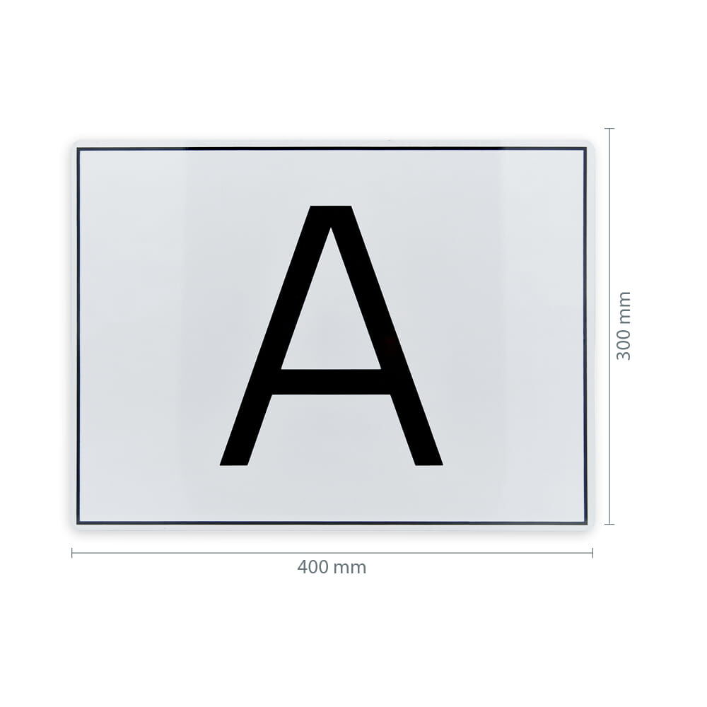 A-Tafel Aluminium starr mit Maßangabe 400×300 mm
