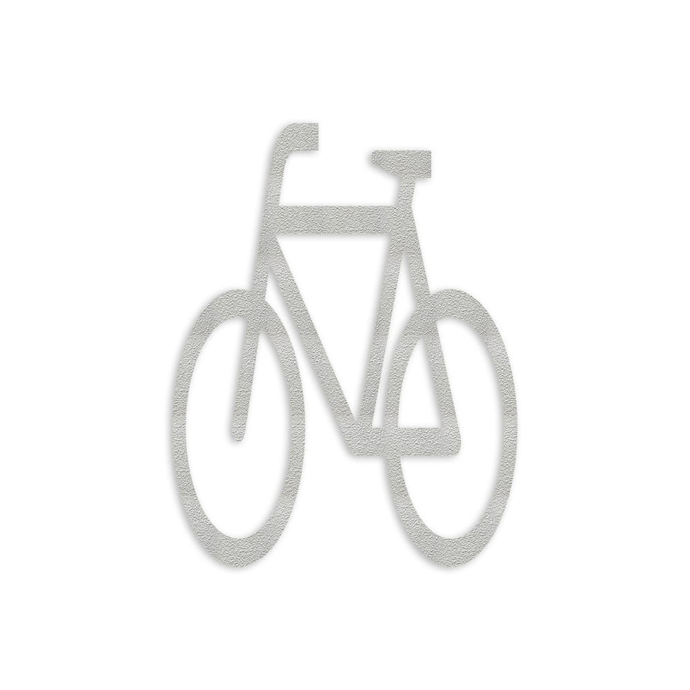 Ansicht eines Fahrrad-Piktogramms aus weißer 3M Stamark Fahrbahnmarkierungsfolie