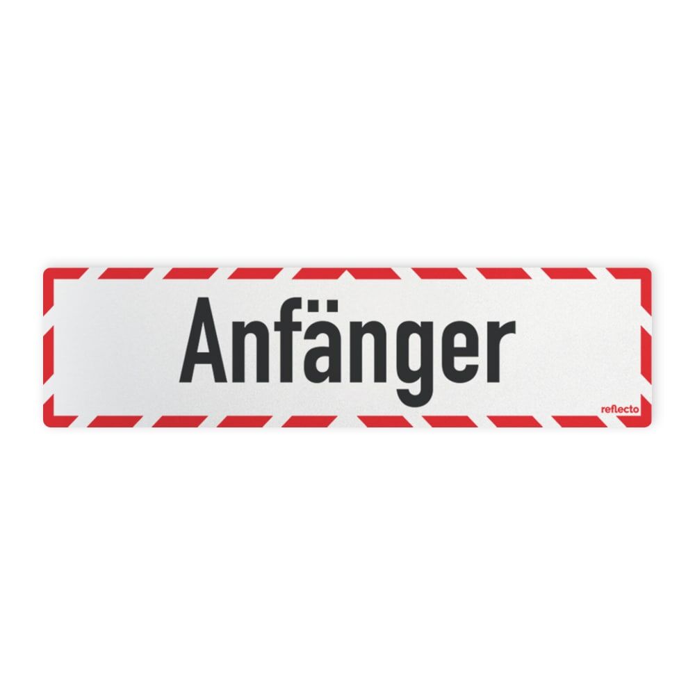 Hinweisschild Anfänger