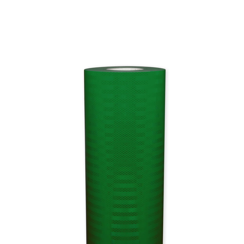 Grüne 3M 3930-Rolle (1220 mm), frontale Ansicht der Reflexfolie