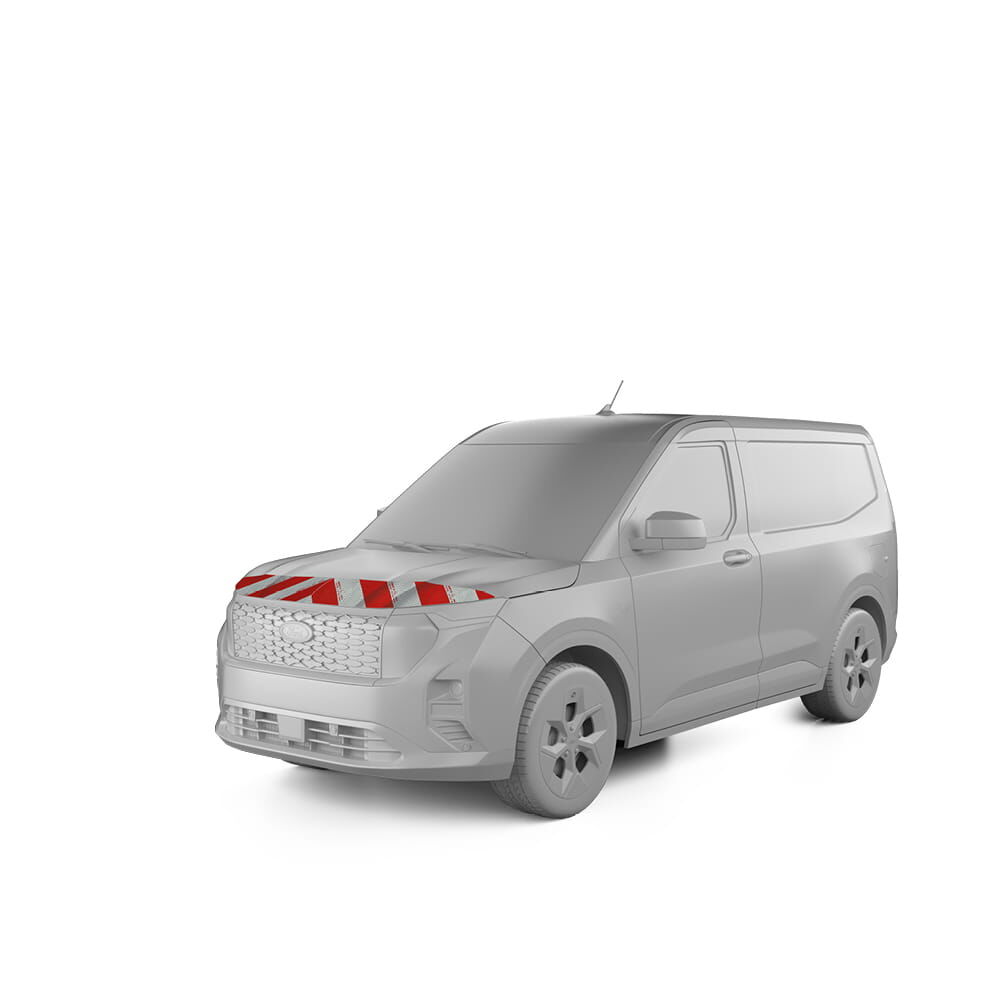 Ford Transit Courier mit Frontwarnmarkierung, Baujahr 2023