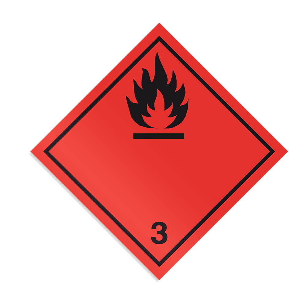 ADR Gefahrzettel Klasse 3 Entzündbare, flüssige Stoffe