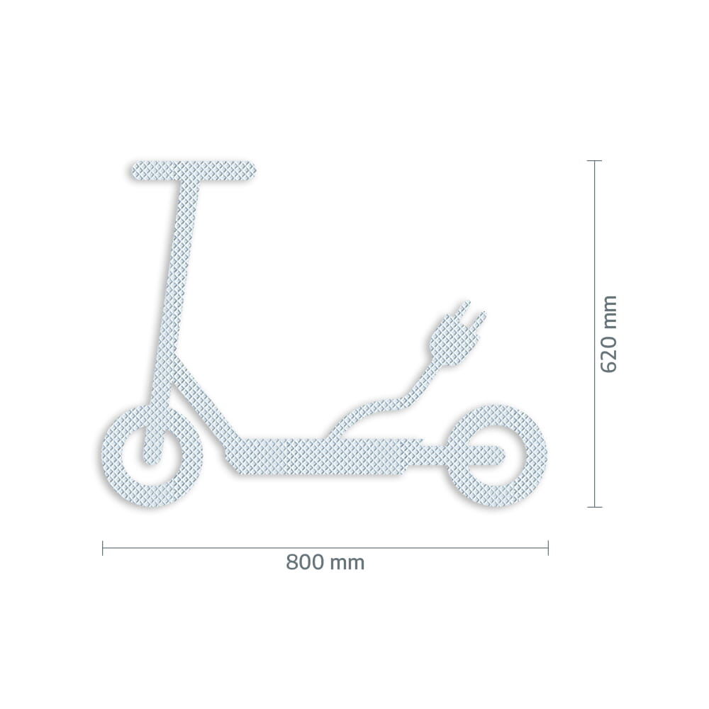 Maßgrafik des Piktogramms, Breite 800 mm, Höhe 620 mm, Verkehrsklasse P7 in weiß