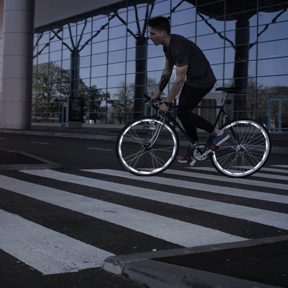 Reflektierende Felgensticker Gezackt am Fahrrad für bessere Sichtbarkeit