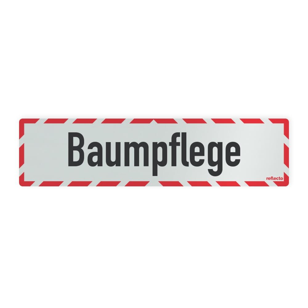 Reflecto Hinweisschild „Baumpflege“, mit weiß-rotem Rahmen