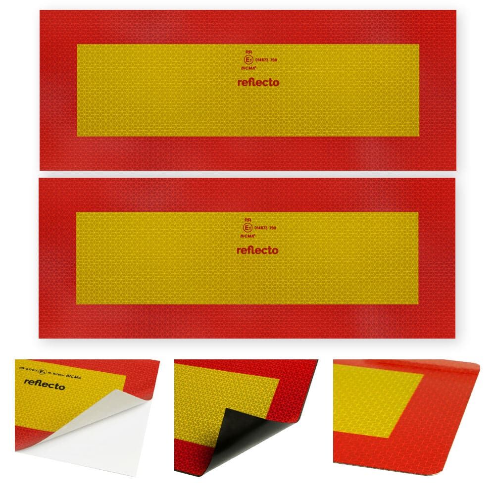 Reflecto Heckwarntafel Halbmarkierungen für Anhänger reflektierend