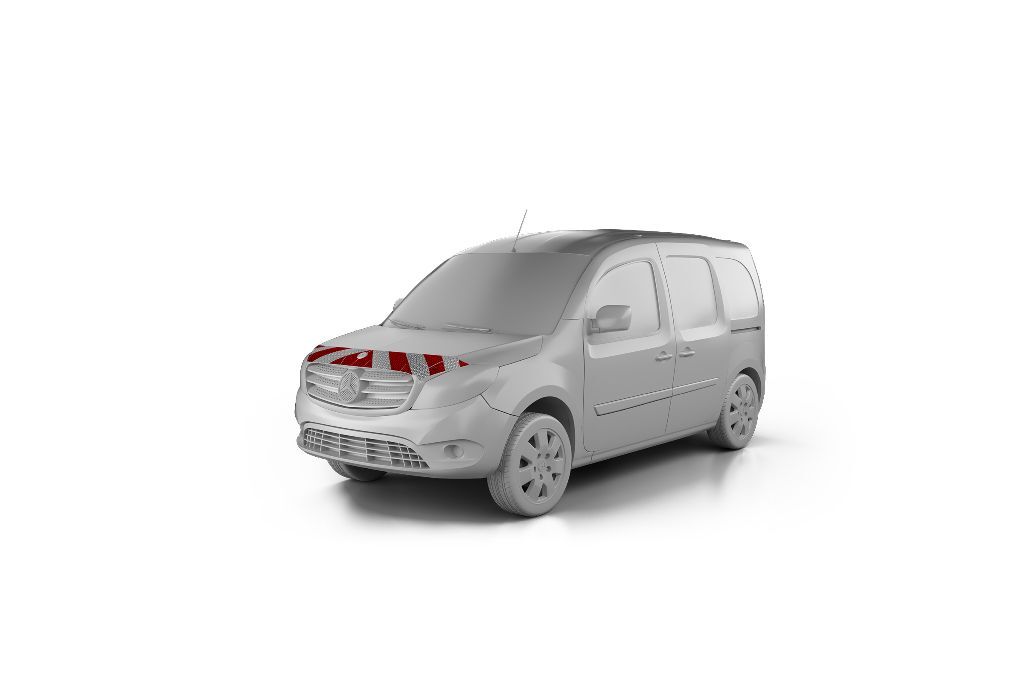 Mercedes Citan W 415 mit Frontwarnmarkierung, Baujahr 2015