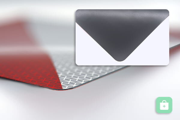 Magnetische Kfz-Warnmarkierung mit rückseitiger Magnetfolie