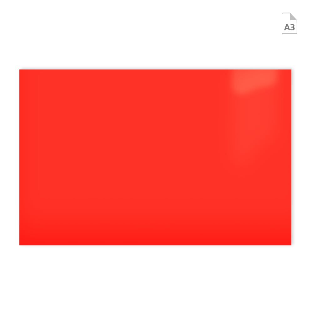 A3-Bogen ORACAL 7510 Fluorfolie, Vorderseite in Rot