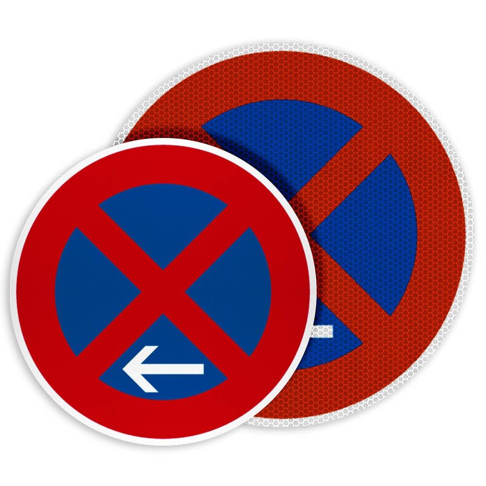 Halteverbot-Schild mit Pfeil links: RA1 und RA2 Ausführung