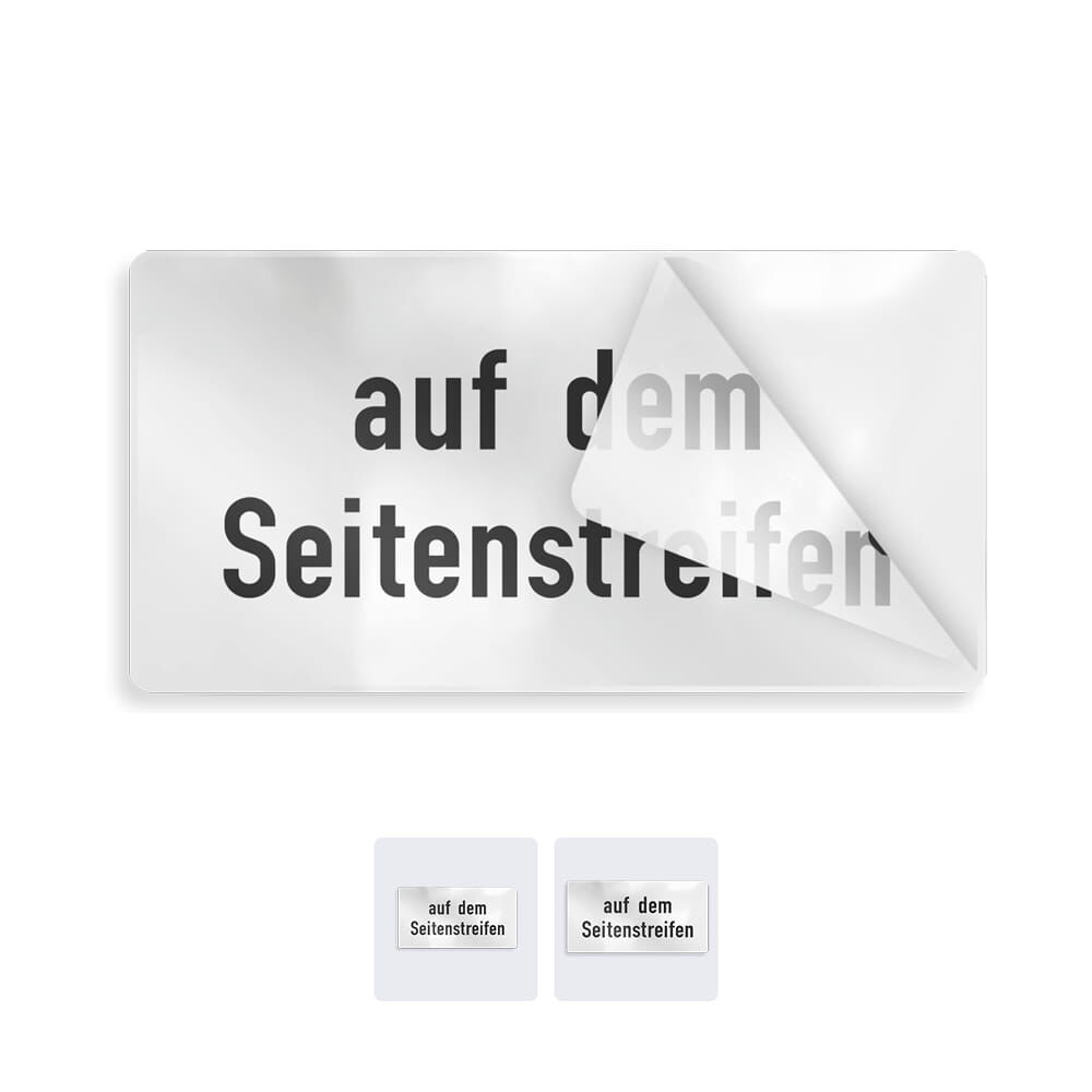 Transparentes Overlay "Auf dem Seitenstreifen", erhältlich in 2 Größen