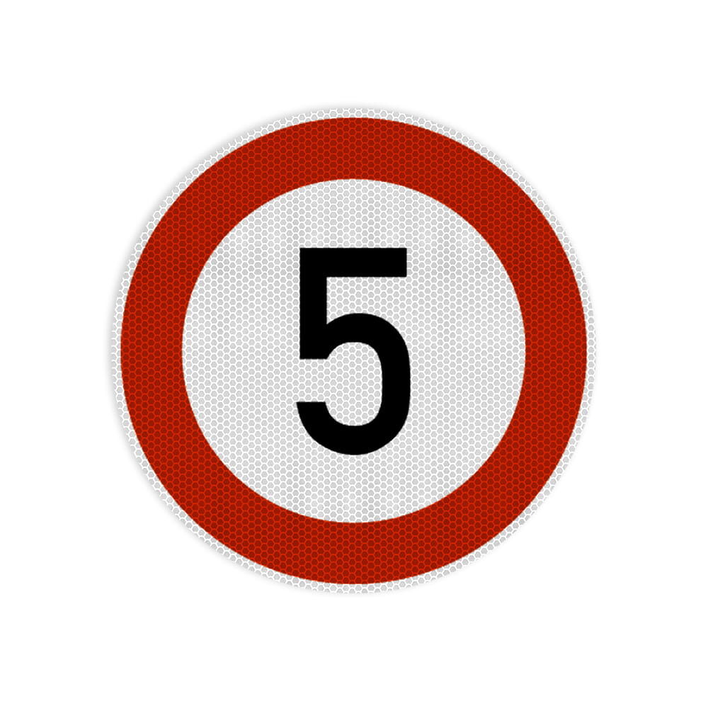 VZ 274-5 Zulässige Höchstgeschwindigkeit 5 km/h VZ 274-5 Zulässige Höchstgeschwindigkeit 5 km/h