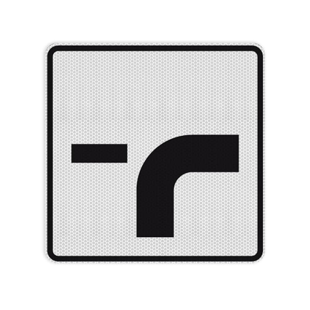 VZ 1002-23 Verlauf der Vorfahrtstraße RA 2 420 x 420 mm 3 mm Dibond