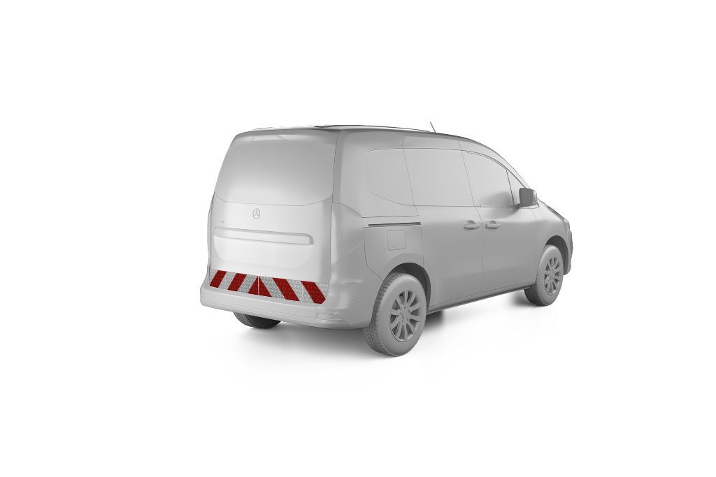 Mercedes Citan W 420 mit Heckklappe, ausgestattet mit Heckwarnmarkierung, Baujahr 2021