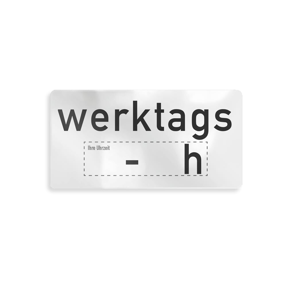 Inline für VZ 1042-31 zeitl. Beschränkung werktags