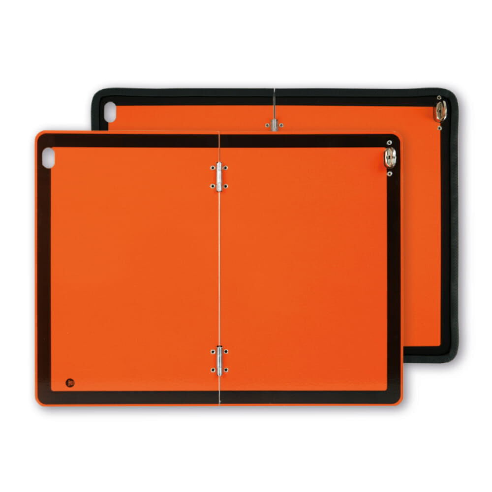 ADR Gefahrgutwarntafel vertikal klappbar Stahlblech