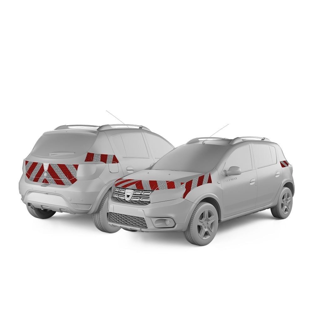 Dacia Sandero Stepway mit Komplettwarnmarkierungssatz, Baujahr 2018