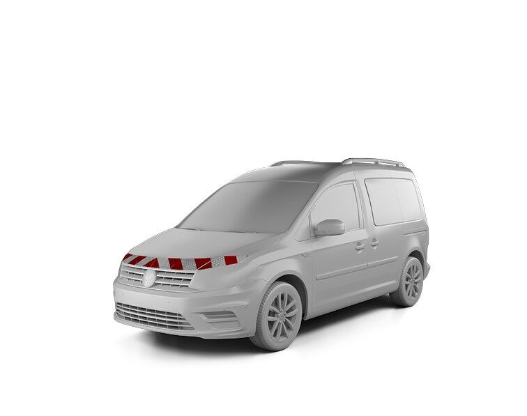 VW Caddy IV kurz Warnmarkierung ab 2015 Frontmarkierung Hecktür