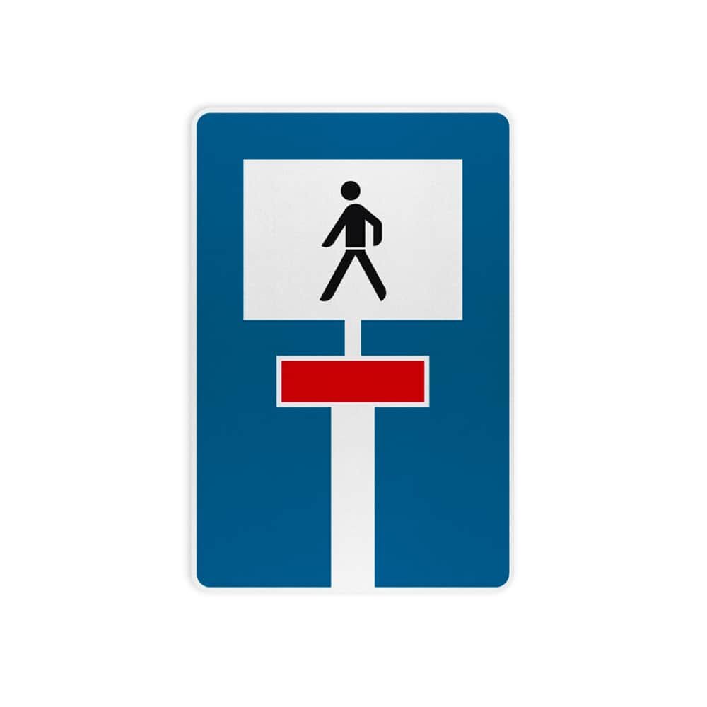 VZ 357-51 Für Fußgänger durchlässige Sackgasse VZ 357-51 Für Fußgänger durchlässige Sackgasse