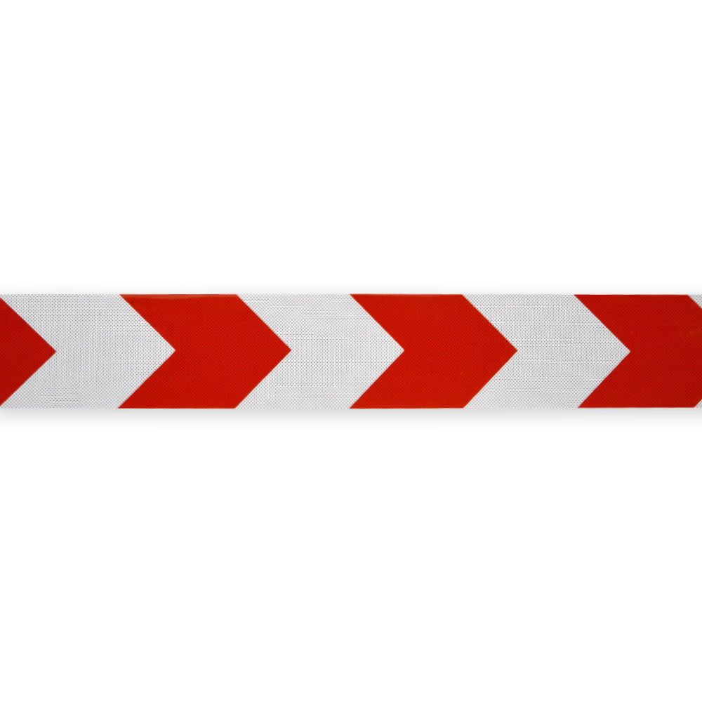 Einzelsegment 5231M Chevron-Band rot-weiß mit Pfeilmotiv, 50 mm Breite