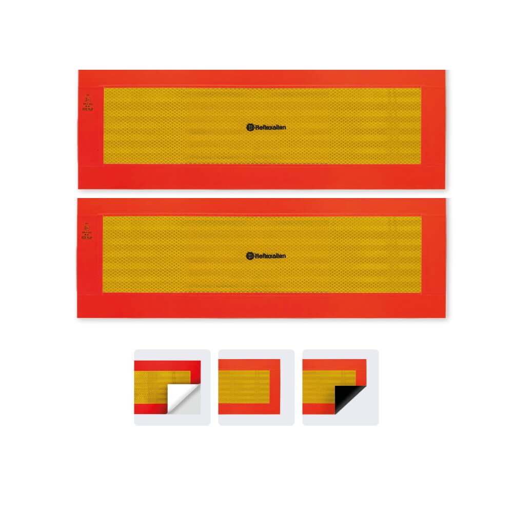 Reflexallen Heckwarntafel Halbmarkierungen für Anhänger