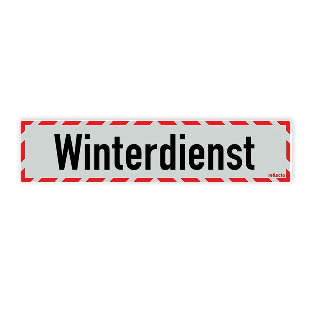 Reflecto Hinweisschild „Winterdienst“, mit weiß-rotem Rahmen