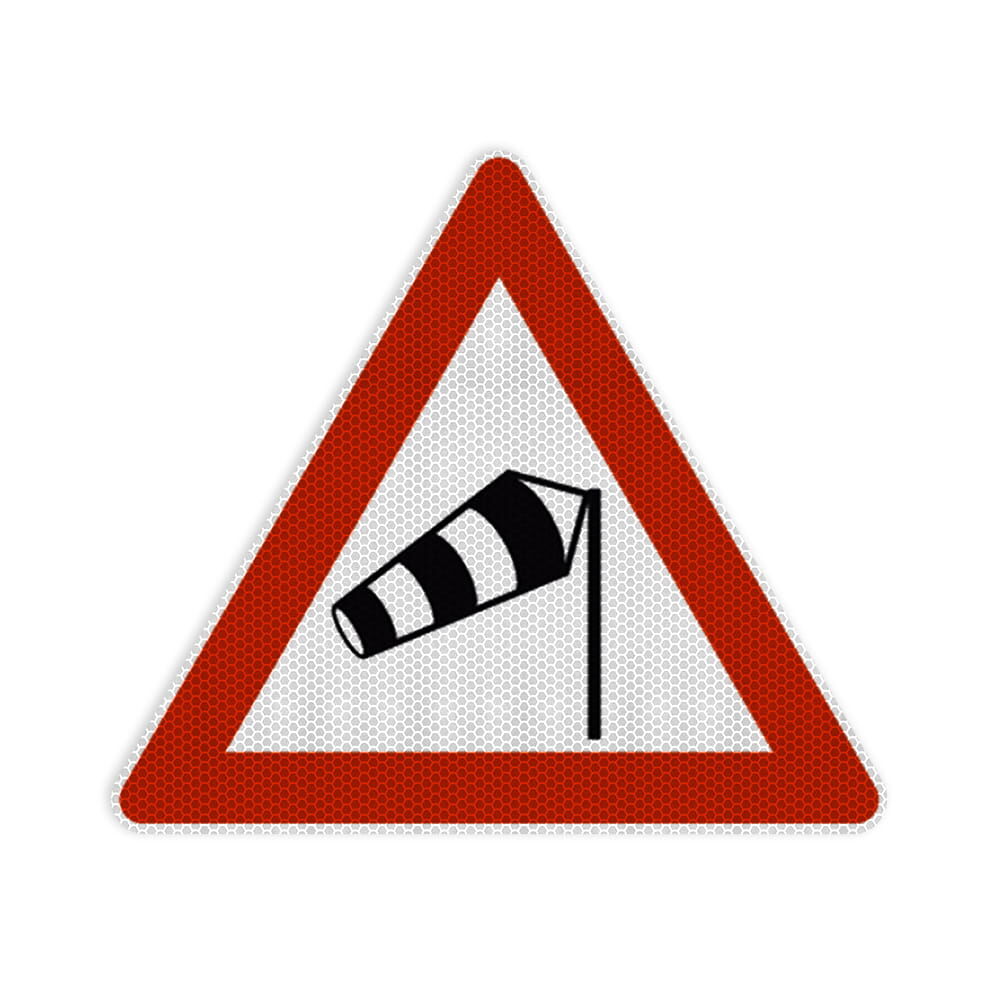 VZ 117-10 Seitenwind von rechts RA 2 SL 630 mm 2 mm Alu