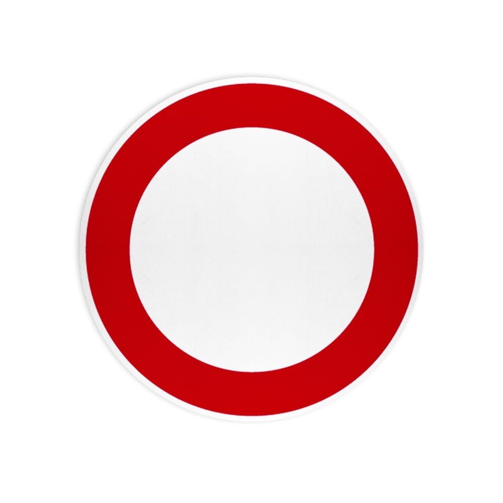 Verkehrszeichen 250 "erbot für Fahrzeuge alle Art". RA1