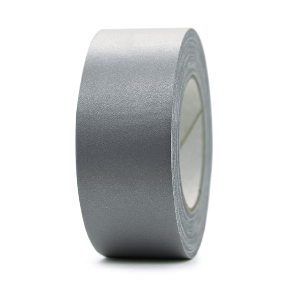 Frontale Ansicht der 25 m 3M Scotchlite 9945 Reflexgewebe-Rolle, silber. Rollenbreite 50,8 mm