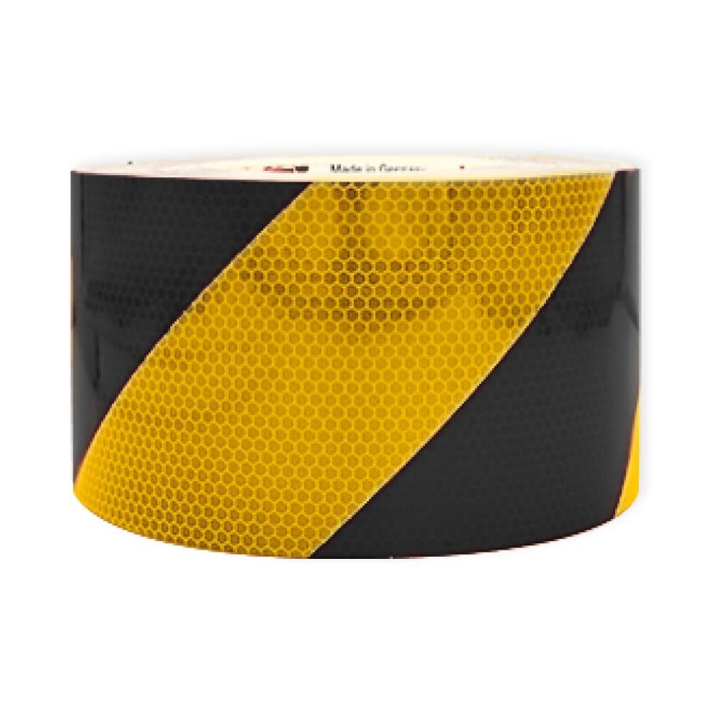 Einzelrolle ORALITE 5831 schwarz-gelb 100 mm, rechtsweisend