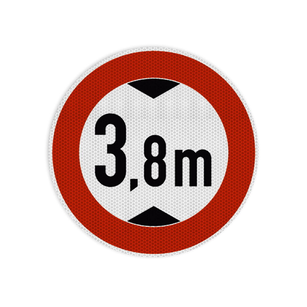 VZ 265 Verbot für Fahrzeuge über angegebene tatsächliche Höhe VZ 265 Verbot für Fahrzeuge über angegebene tatsächliche Höhe