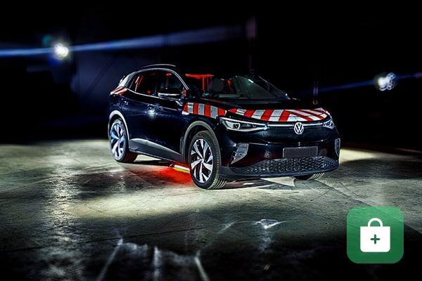 Front und Seitenkomponenten Kfz-Warnmarkierungssatz VW ID4