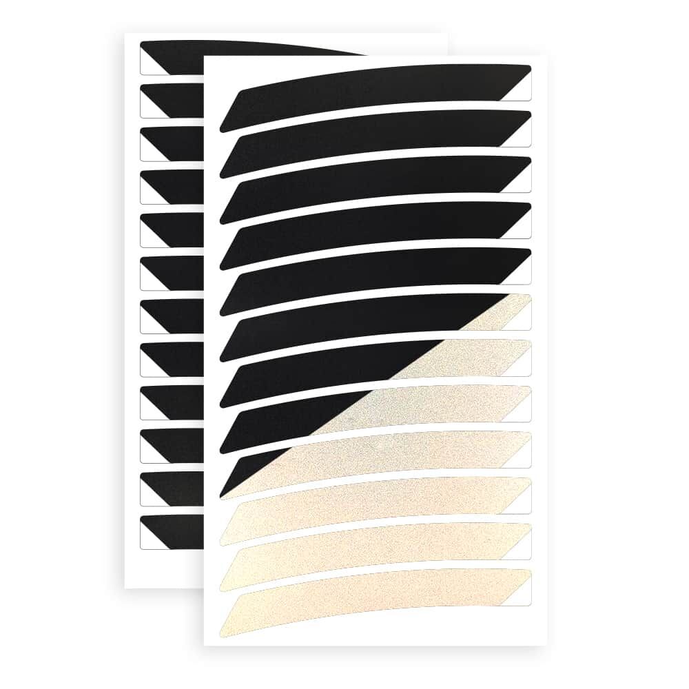 Felgensticker Light 26 Zoll in Schwarz auf Stickerbogen