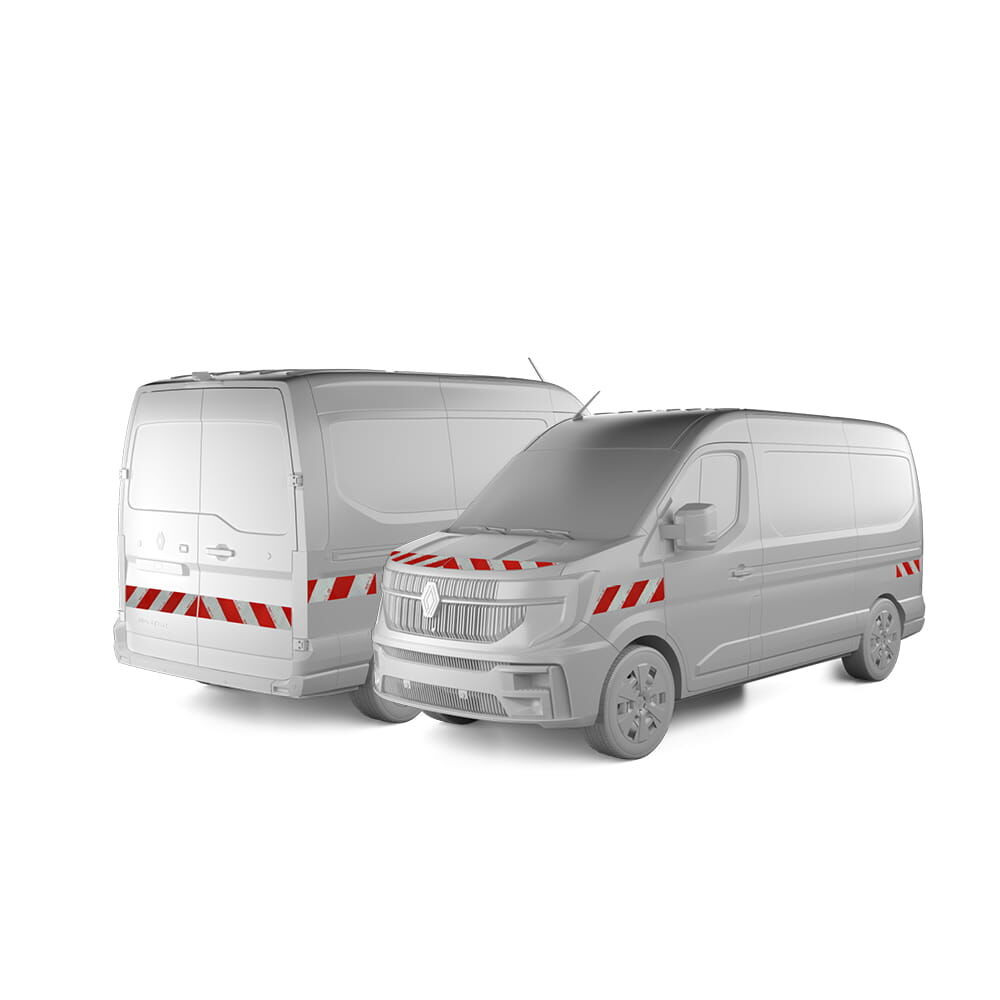 Renault Master Warnmarkierung ab 09-2024 Hecktür Komplettsatz