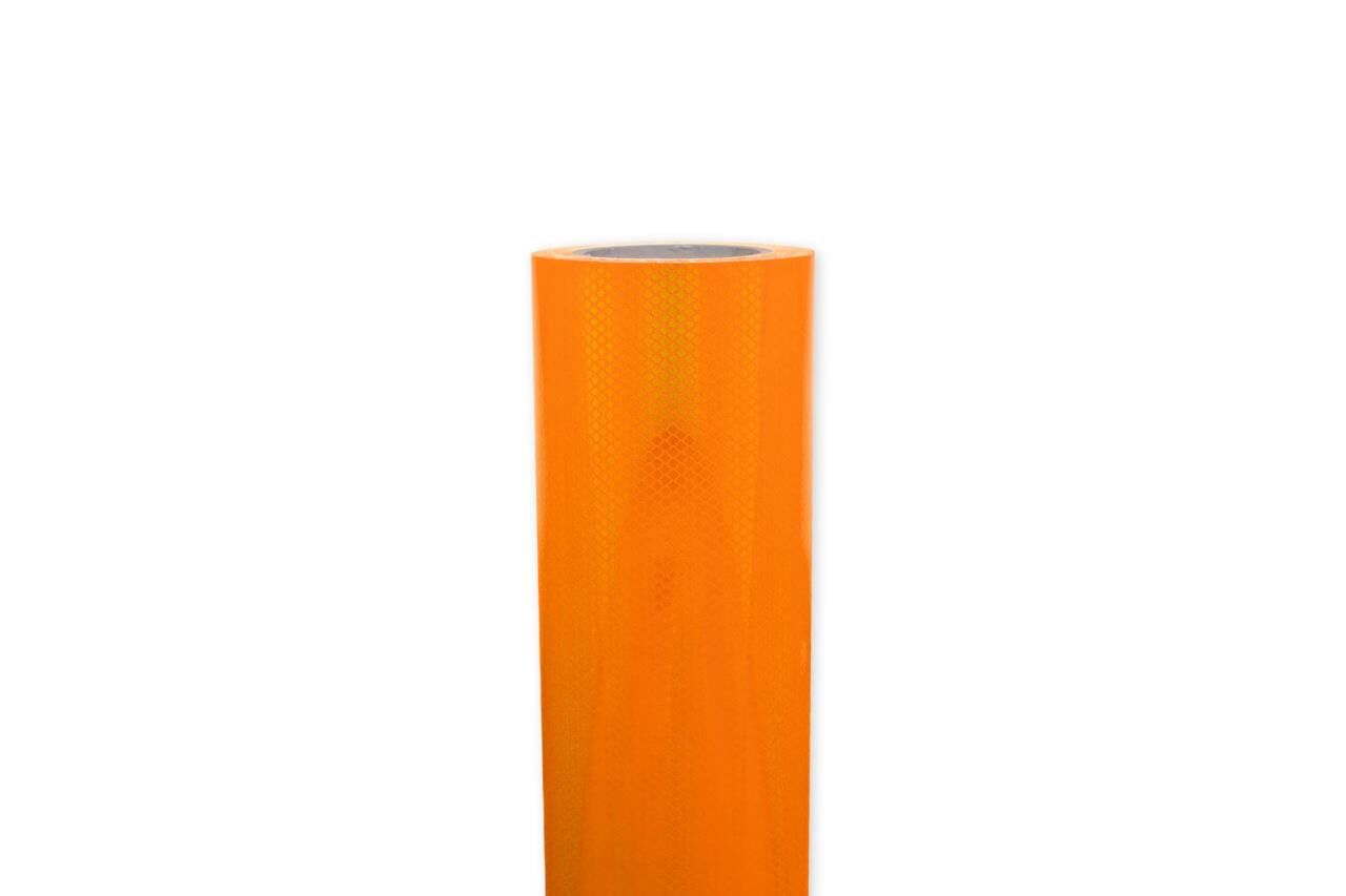 Fluor-Gelbe 3M DG 4081-Rolle (1220 mm), frontale Ansicht der Reflexfolie