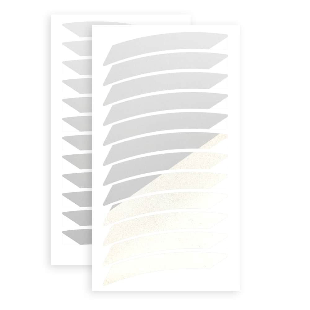 Felgensticker Light 16 Zoll in Weiß auf Stickerbogen