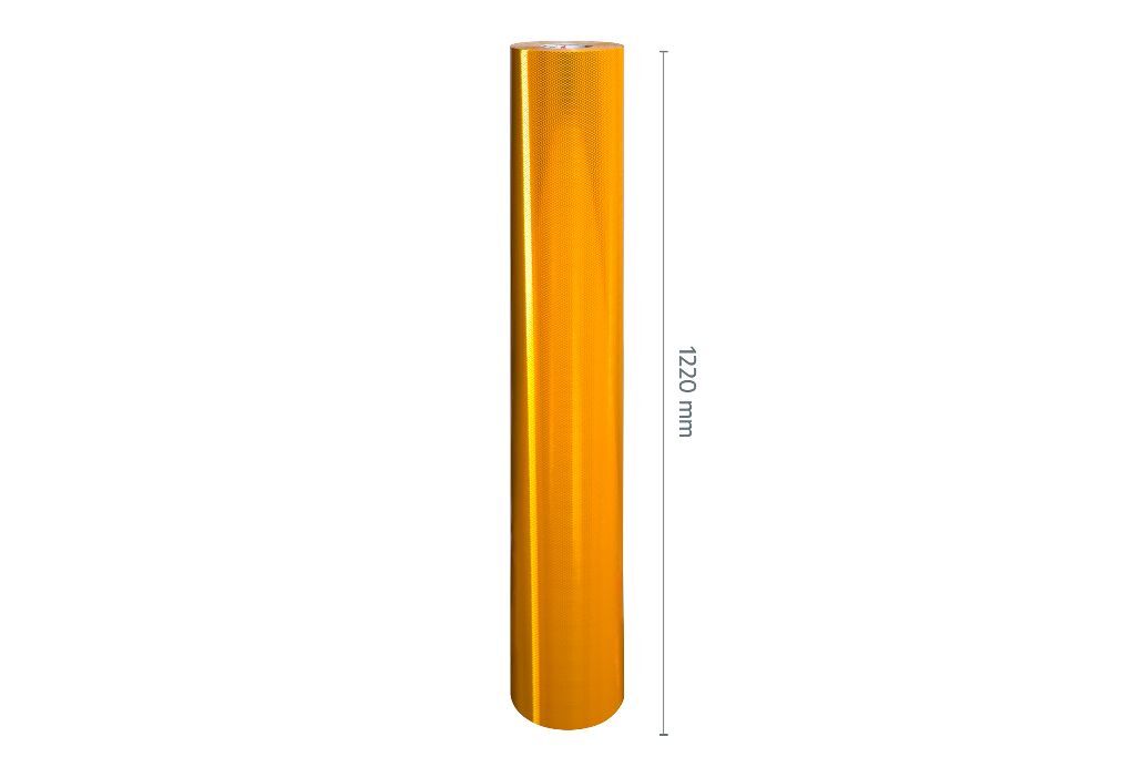 Gelbe Verkehrszeichenfolie 3M 4090 als Großrolle mit 1220 mm Folienbreite