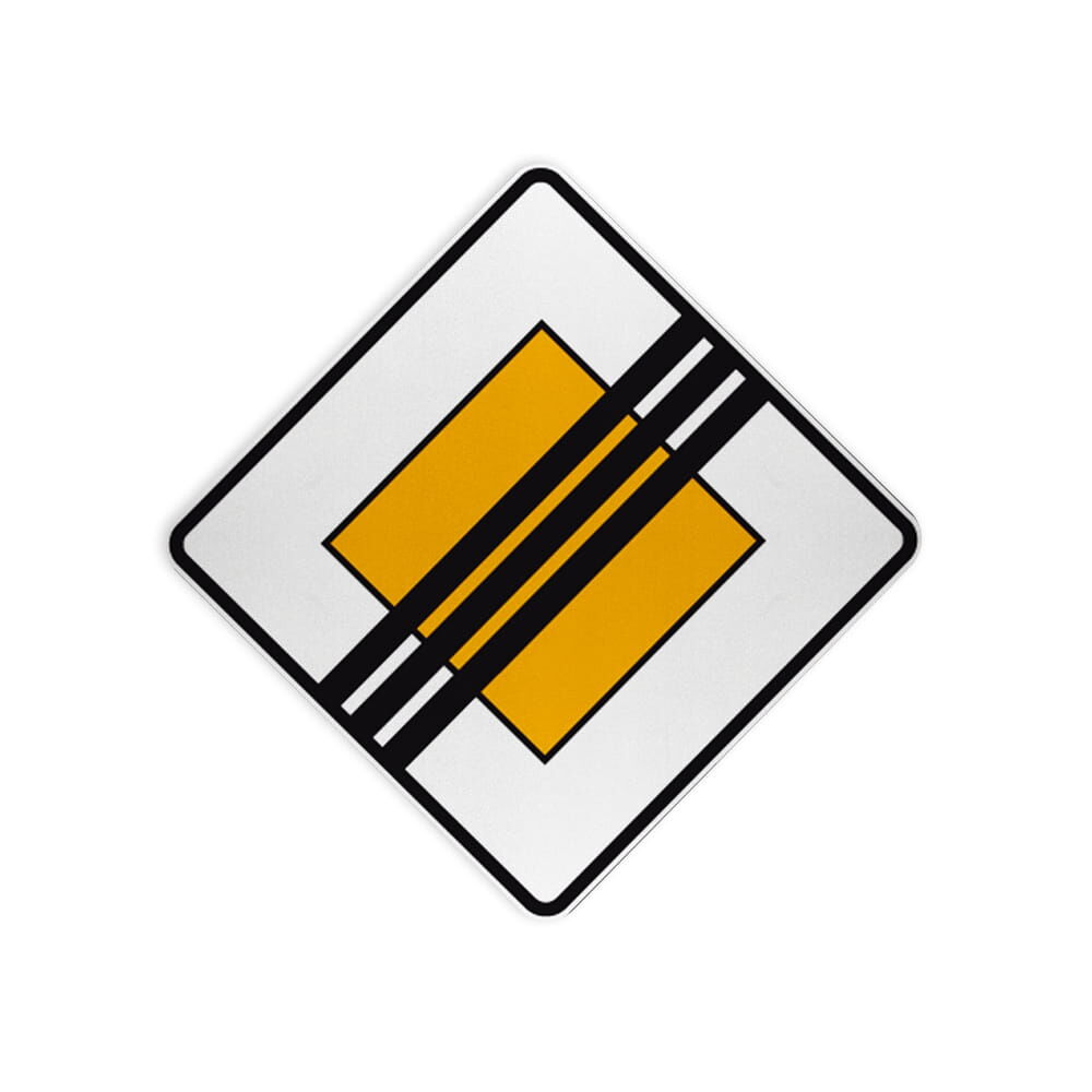 VZ 307 Ende der Vorfahrtstraße VZ 307 Ende der Vorfahrtstraße