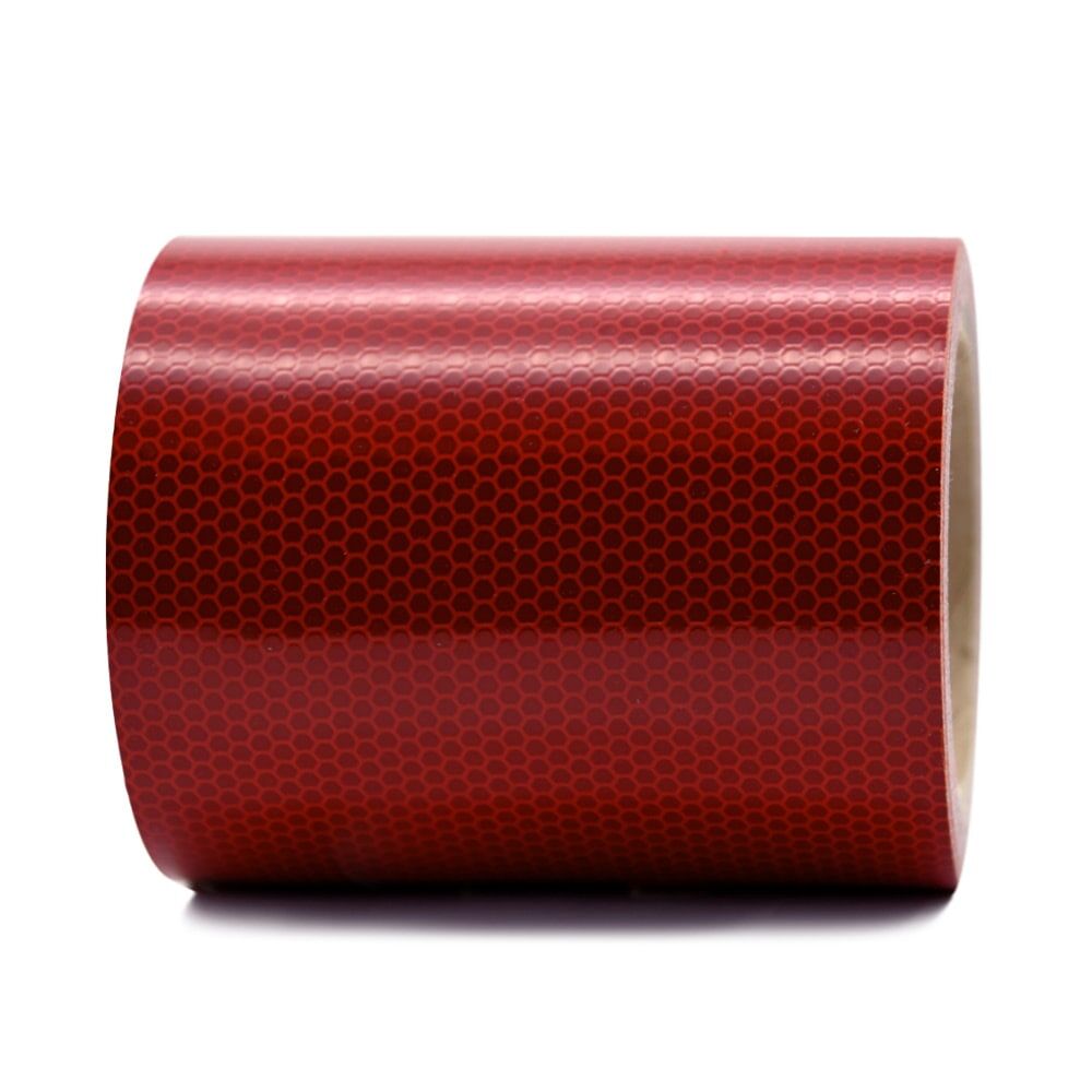 Rolle Reflektorband in rot, 127 mm mit Wabenstruktur für Bahnsignale