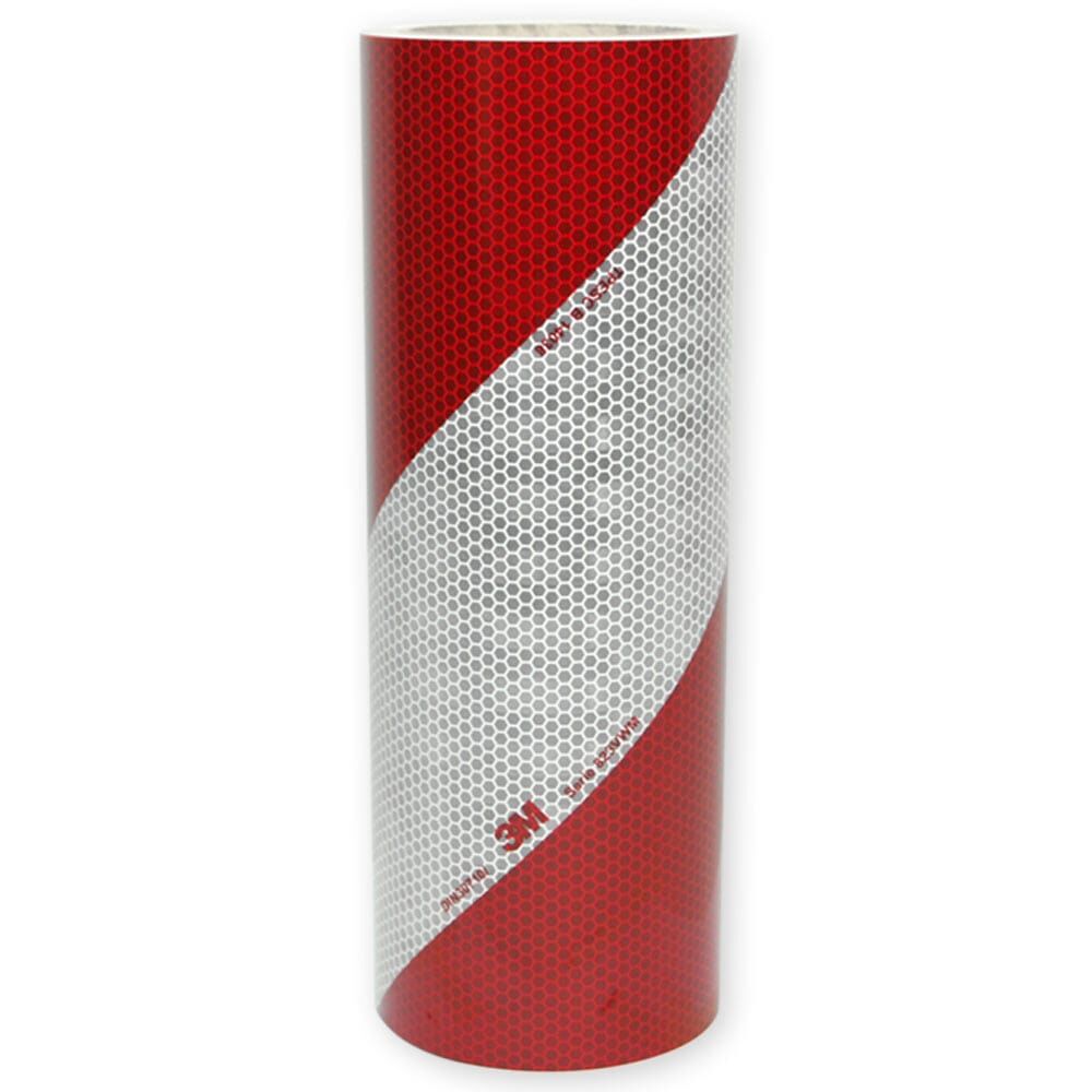 3M 823i Warnmarkierungsrolle rechtsweisend, rot/weiß, Breite 282 mm