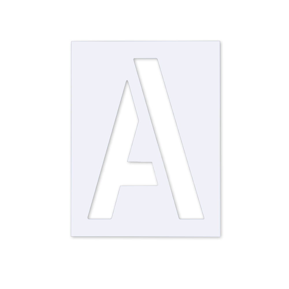 Einzelne Buchstabenschablone „A“ aus robustem Dilite