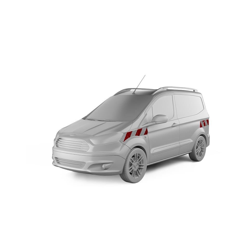 Ford Transit Courier mit Seitenwarnmarkierung, Baujahr 2018