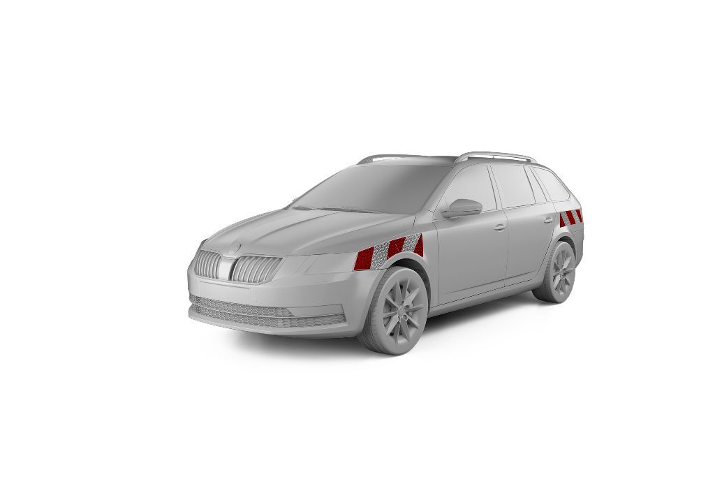Skoda Octavia Combi Warnmarkierung ab 2017 Seitenmarkierung