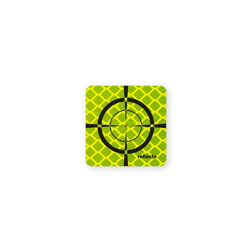 Reflexzielmarke fluor-lime 40x40 mm selbstklebend